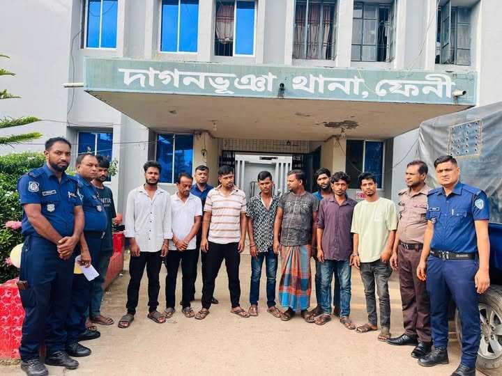 দাগনভূঞা থানা কতৃক বিভিন্ন মামলায় ০৯ জন গ্রেফতার