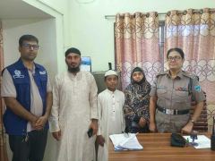 নিখোঁজ শিশুকে উদ্ধার করে মায়ের কোলে ফিরিয়ে দিল দাগনভূঞা থানা পুলিশ